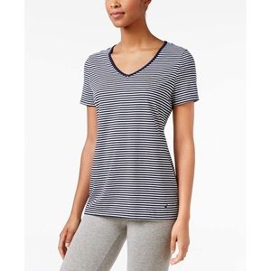 Small Blue and White Striped Nautica Top
